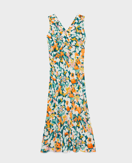 Langes fließendes Kleid A220 eden orange 3sdr273v02