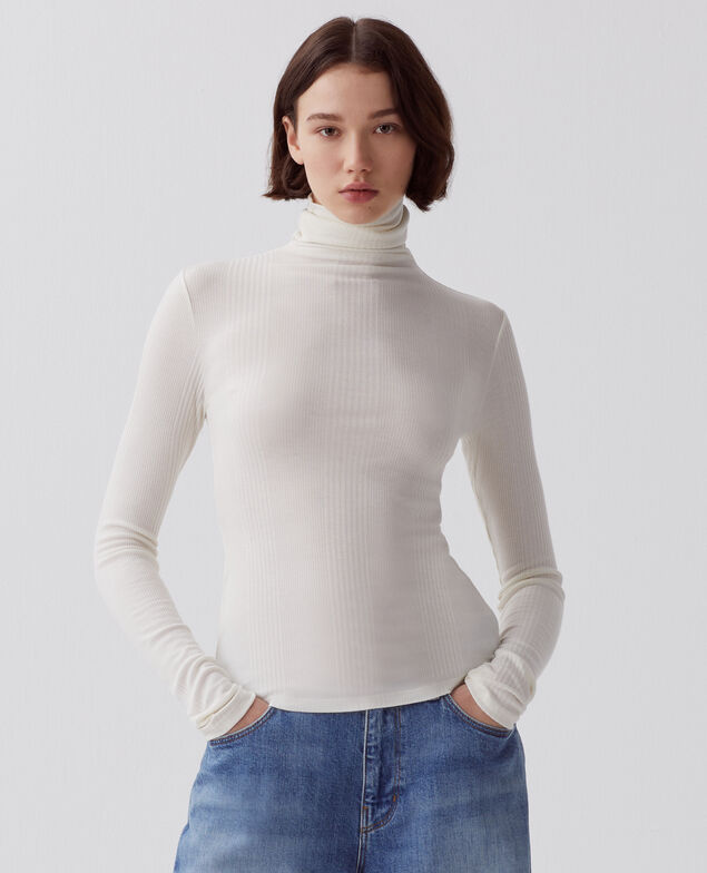 T-Shirt mit Langarm A040 ivory