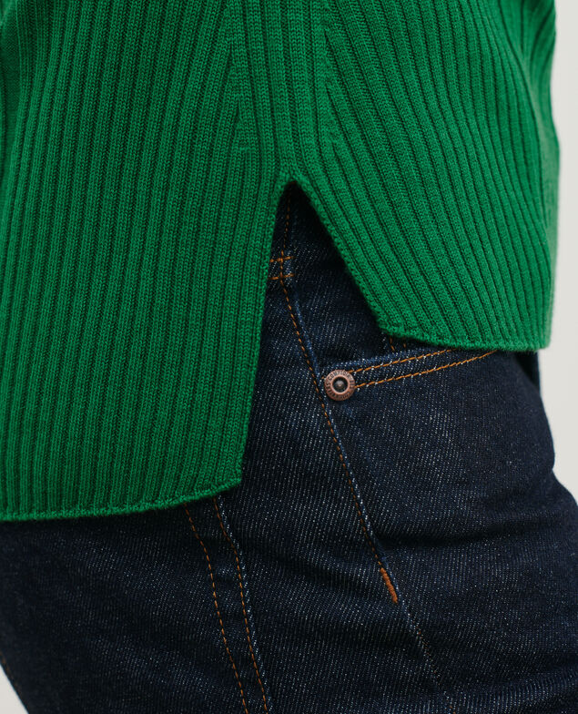 Ärmelloser aus Merinowolle A541 bright green knit