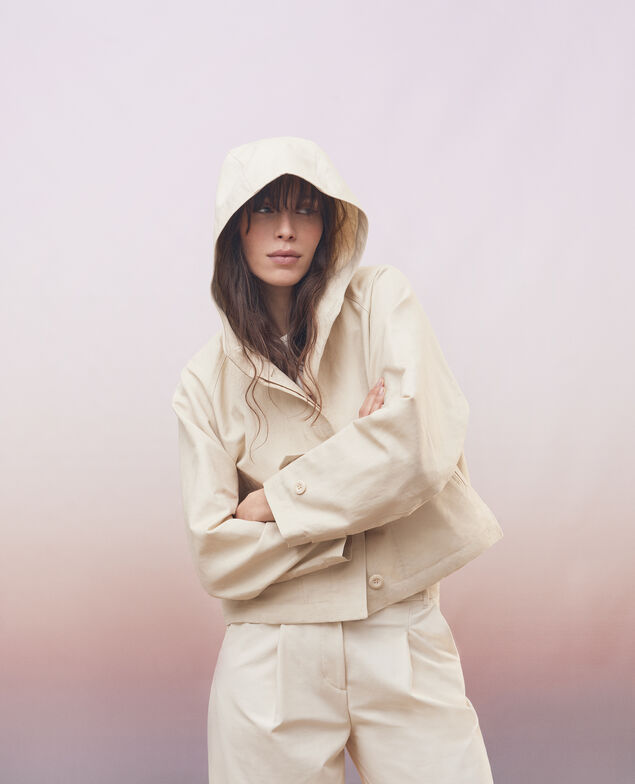 Blouson aus Mischleinen