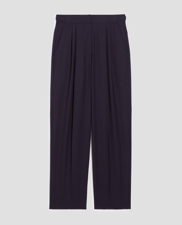 CAMILLE – Wollhose mit Steppfalten H695 night sky
