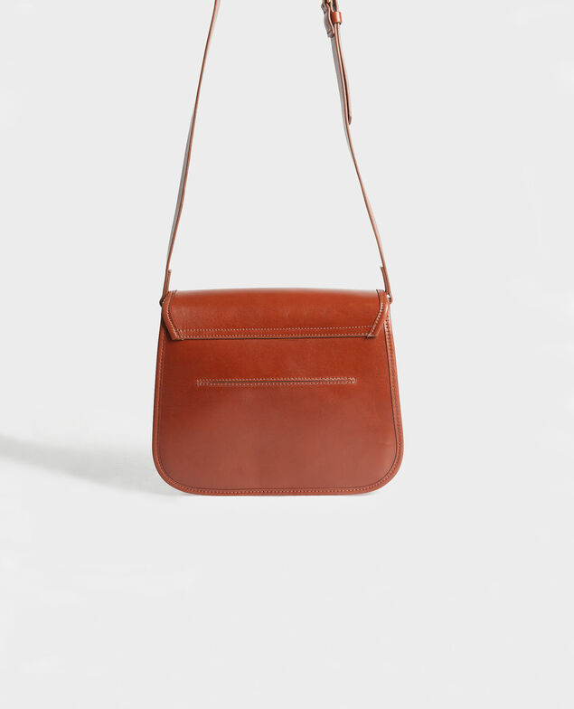 Beuteltasche aus Leder Camel