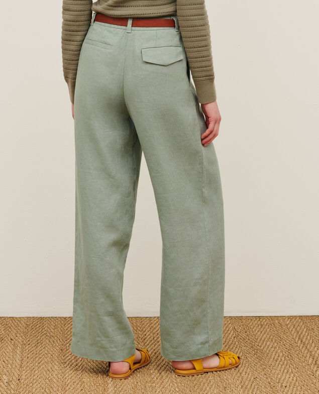 YVONNE - Weite Hose aus Leinen 07 gray