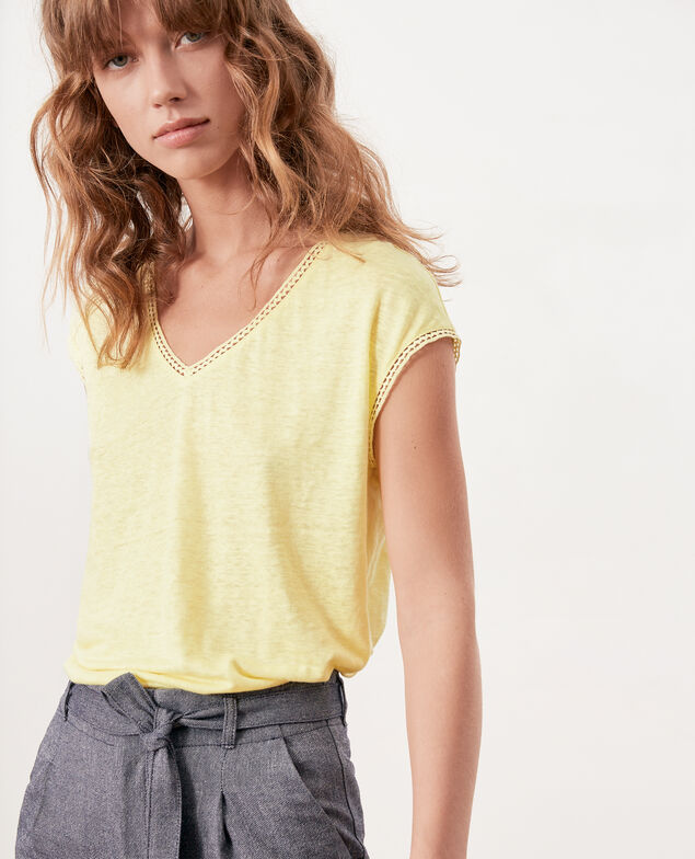 T-Shirt aus Leinen Lemonade