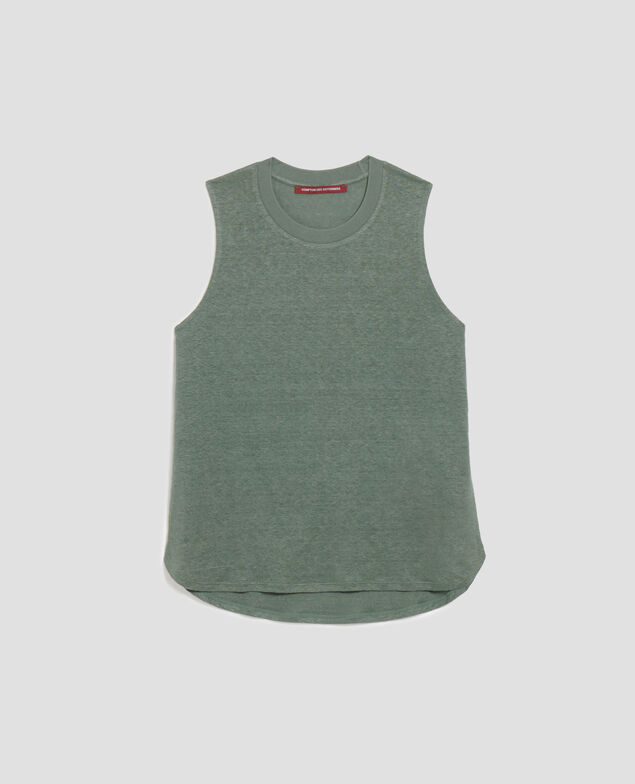 MARCELLE - Top aus Leinen U570 olive
