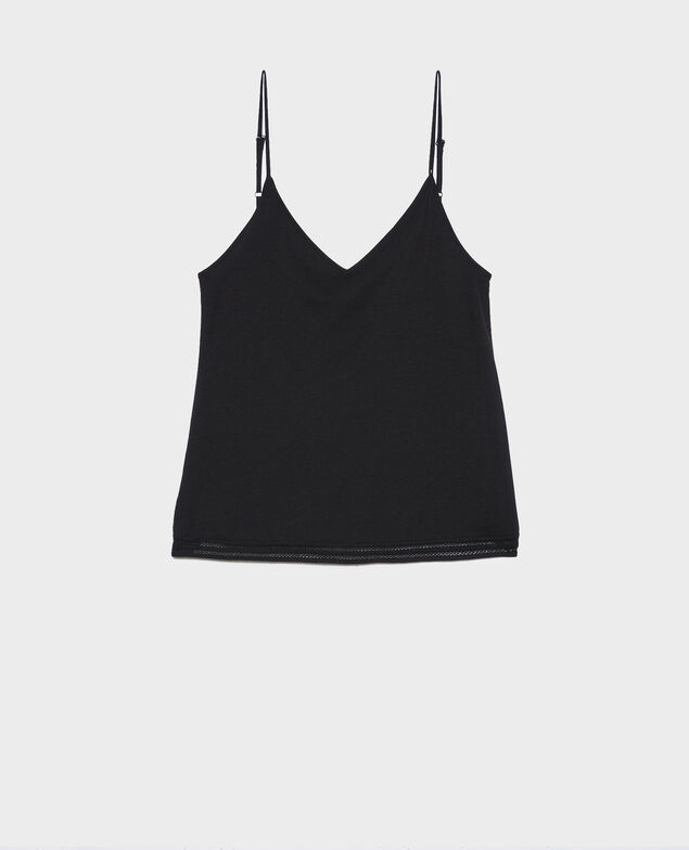 Top aus Mischbaumwolle 09 black