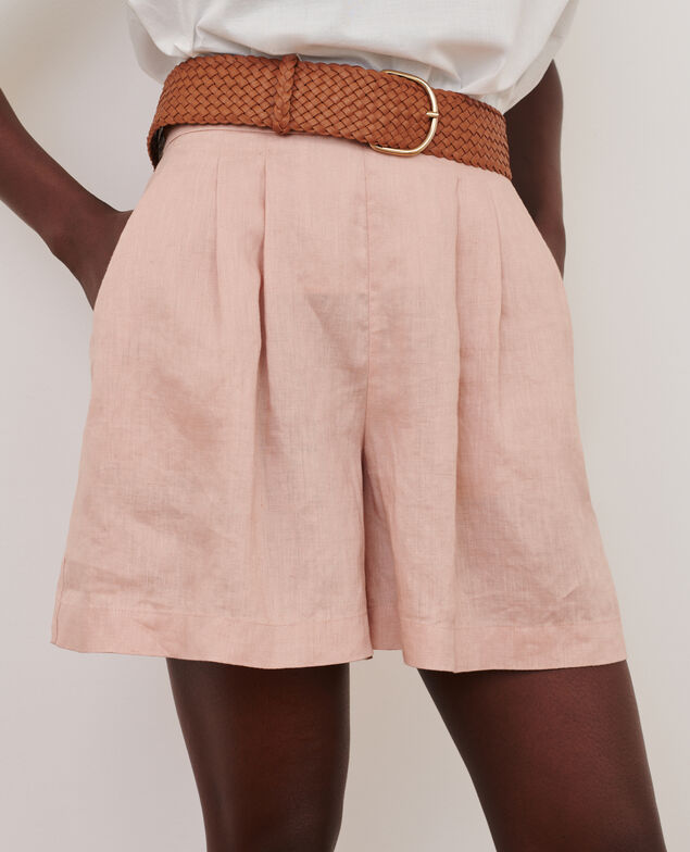 Shorts aus Leinen 32 beige