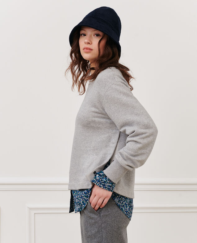 Sweatshirt aus Baumwolle 03 greymelange