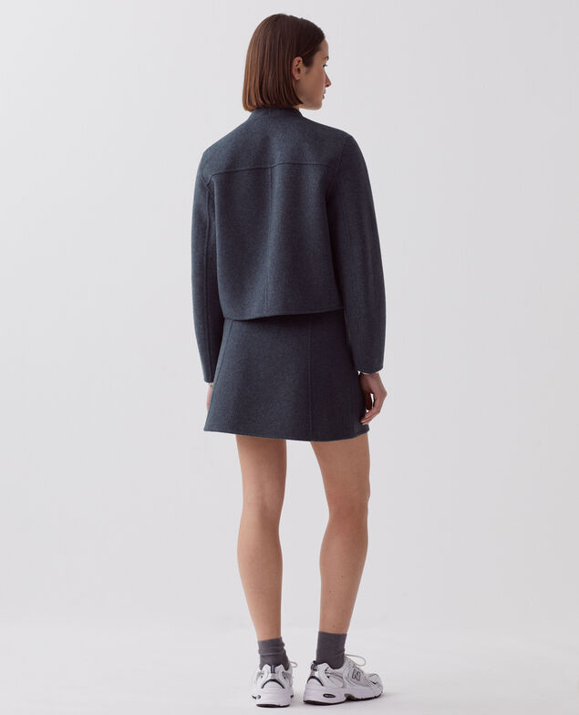 Kurze, doppelseitige Jacke I680 blue nights
