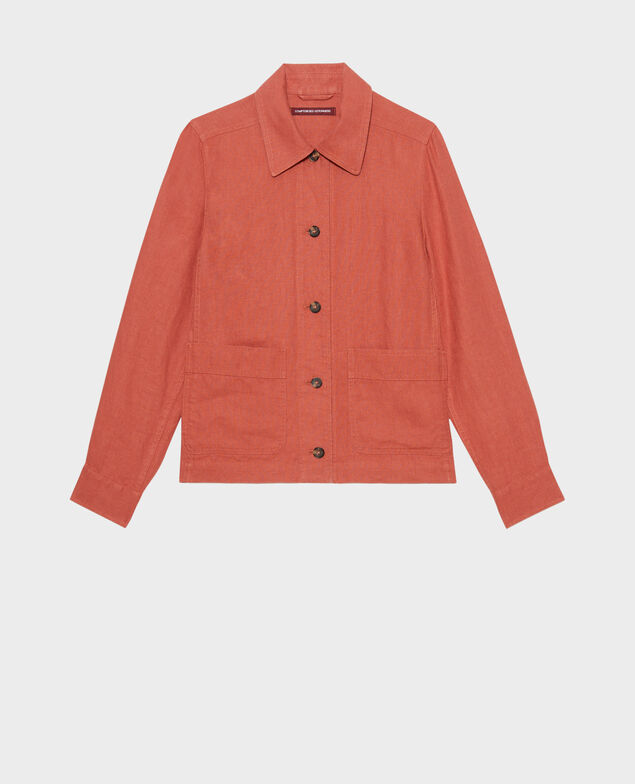 Arbeitsjacke aus Panamaleinen 7200c 13 red