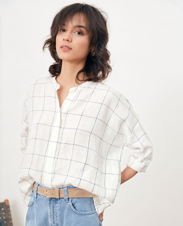 Leinenbluse Off white