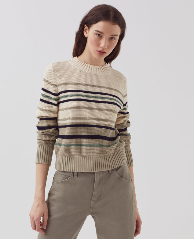 Pullover mit Rundhalsausschnitt aus Baumwolle H301 st albore terre