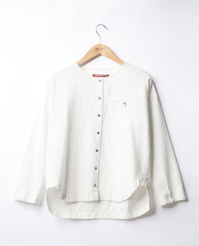 Gestreifte Bluse Off white/navy stripes