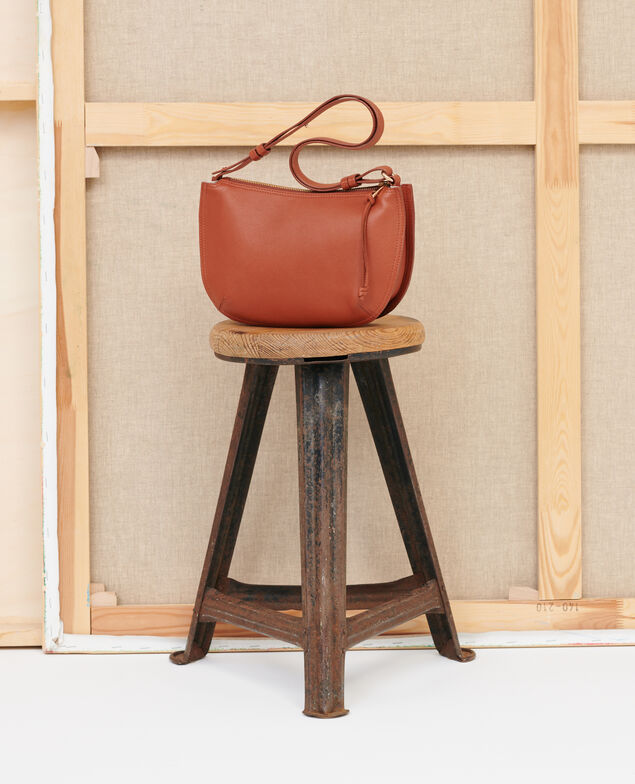 Kleine Ledertasche 31 beige