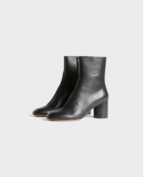 Lederboots mit Absatz