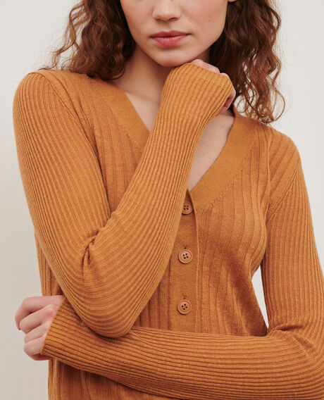 Cardigan aus Leinen 0320 almond brown 3sca115l01