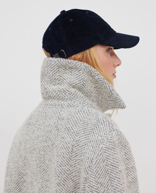 Mantel aus Mischwolle A023 solid light grey