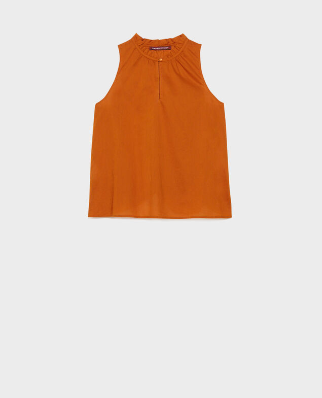 Top aus Baumwollvoile 29 orange