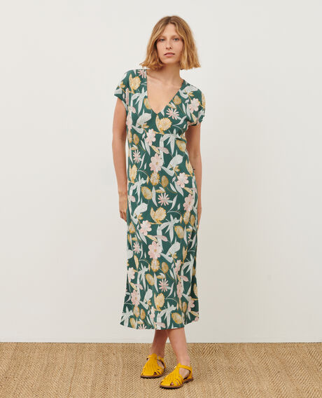 Fließendes Langekleid 0331 kaki aubepine 3sdr237v02