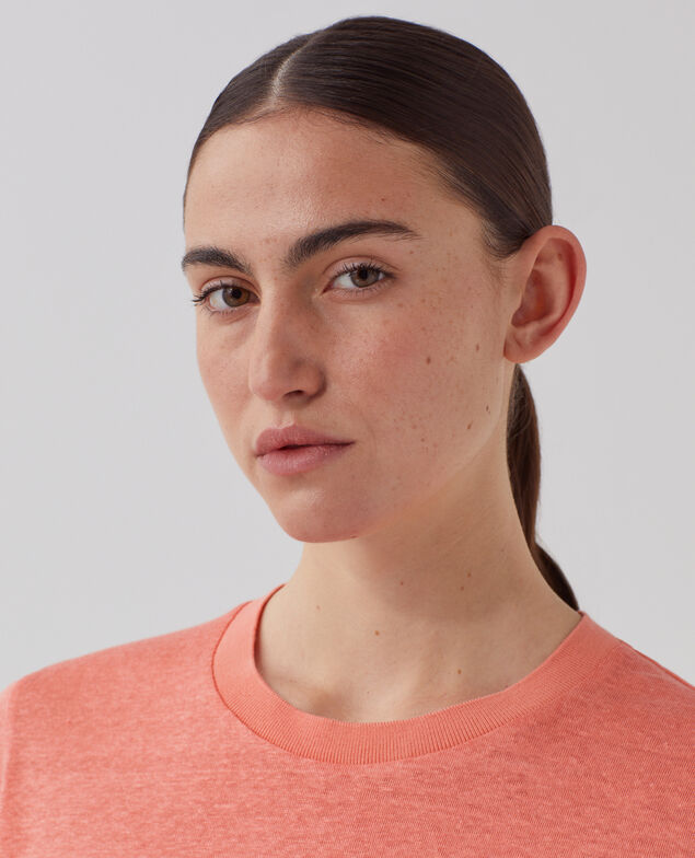 AMANDINE - T-Shirt mit Rundhalsausschnitt aus Baumwolle U120 pink