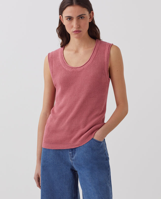 Langes Top aus Leinen J130 baroque rose
