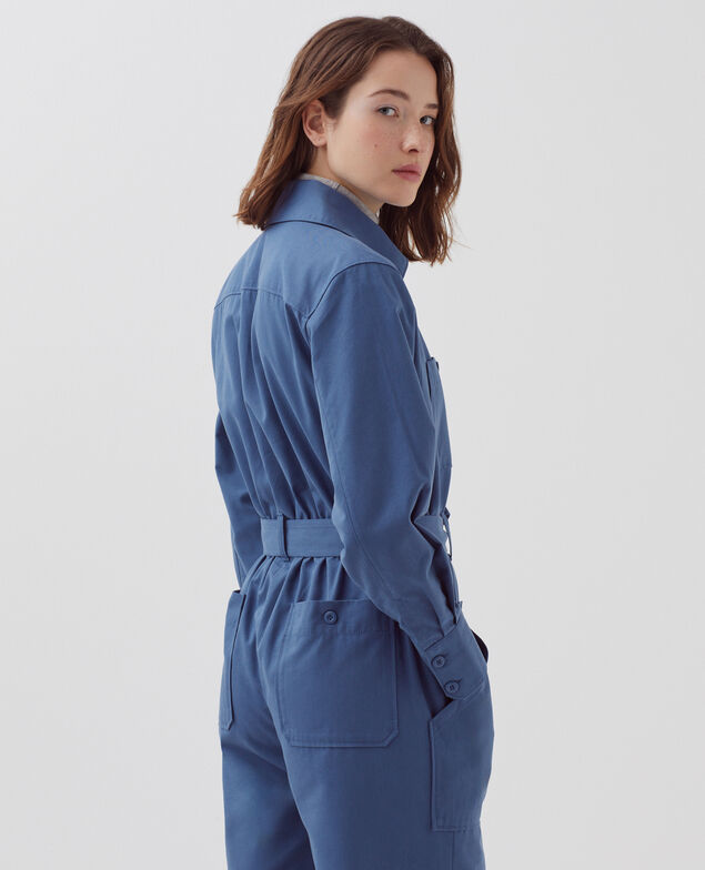 Cargo-Jumpsuit mit Reißverschluss I640 gray blue