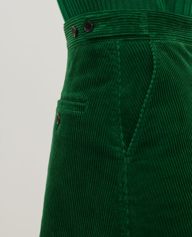 Kurzer Cordrock A554 green 2wsk140c01