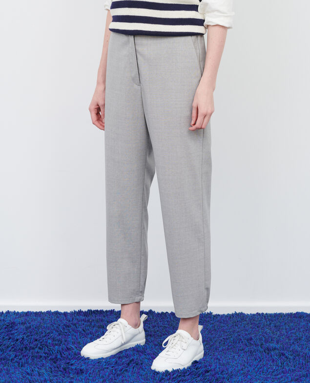 JOSÉPHINE - Joggerhose aus Wolle 04 lightgrey