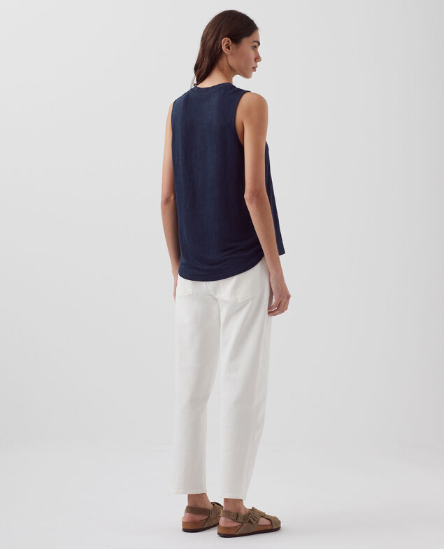 MARCELLE - Top aus Leinen H695 night sky