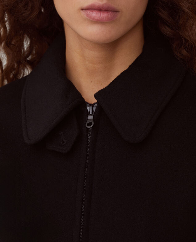 Kurzer wendbarer Blouson aus Wollgemisch