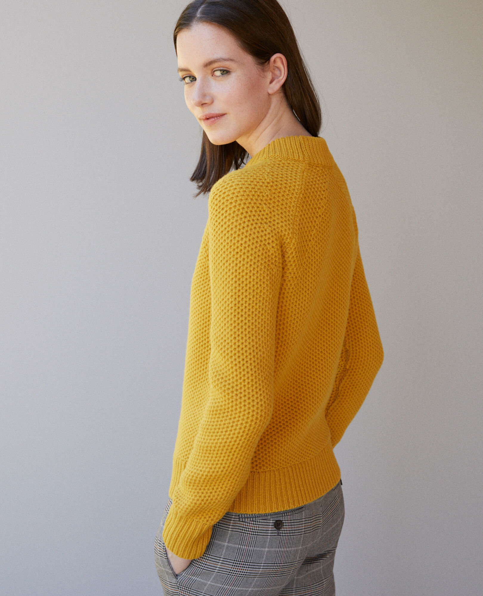 Pullover aus Wolle Golden spice Ginseng