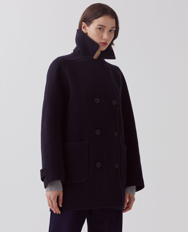 Halblanger, doppelseitiger Cardigan U690 navy