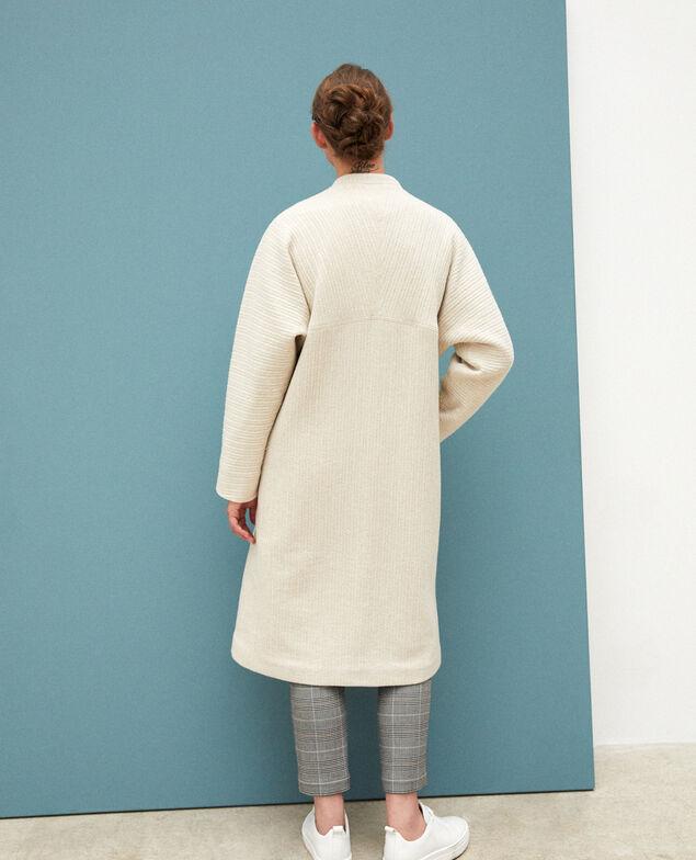Weiter Mantel Off white