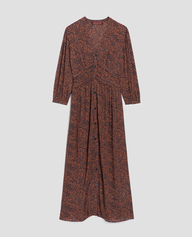Langes fließendes Kleid I480 leo brown