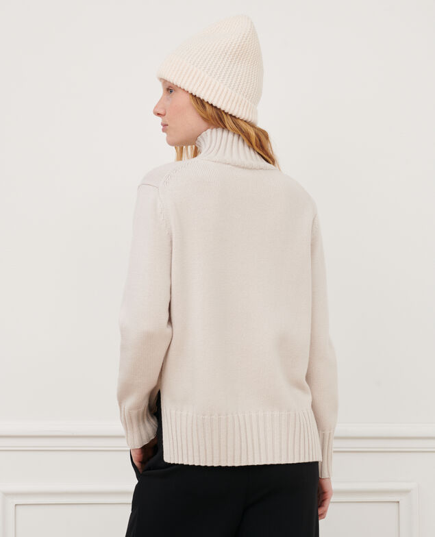 Pullover mit hohem Kragen aus Schurwolle 6000c rainy day