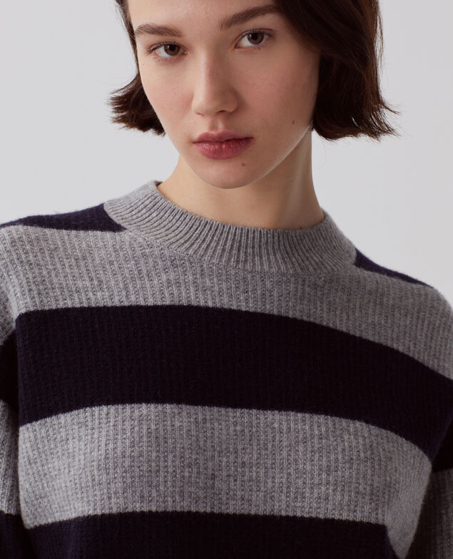 - Pullover aus Wolle I023 st navy/grey