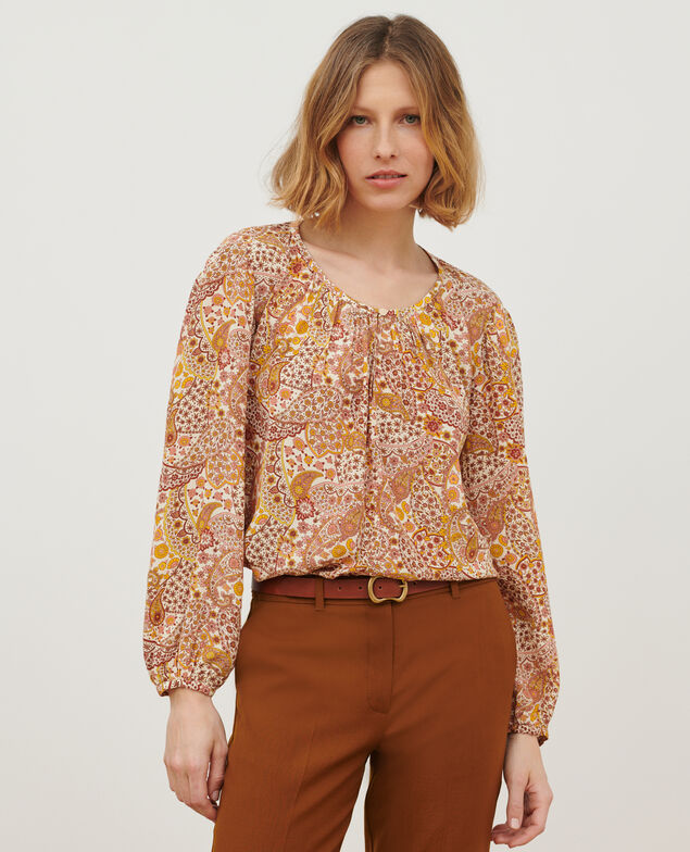 Fließende gemusterte Bluse A323 paisley afterglow 3wbl066v02