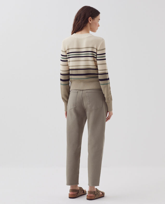 Pullover mit Rundhalsausschnitt aus Baumwolle H301 st albore terre