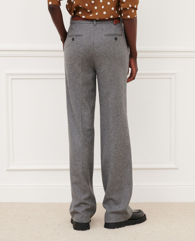 BLANDINE - Gerade Hose aus Flanell