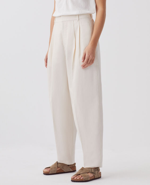 Faltenhose J314 beige