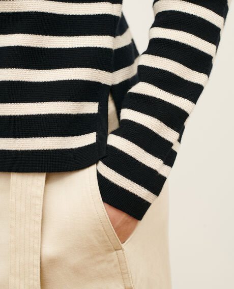 MADDY - Pullover aus Merinowolle im Marinelook 8824 09 black 2wju244w26