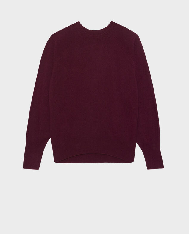 Pullover mit Rundhalsausschnitt aus Kaschmir 8854 18 wine