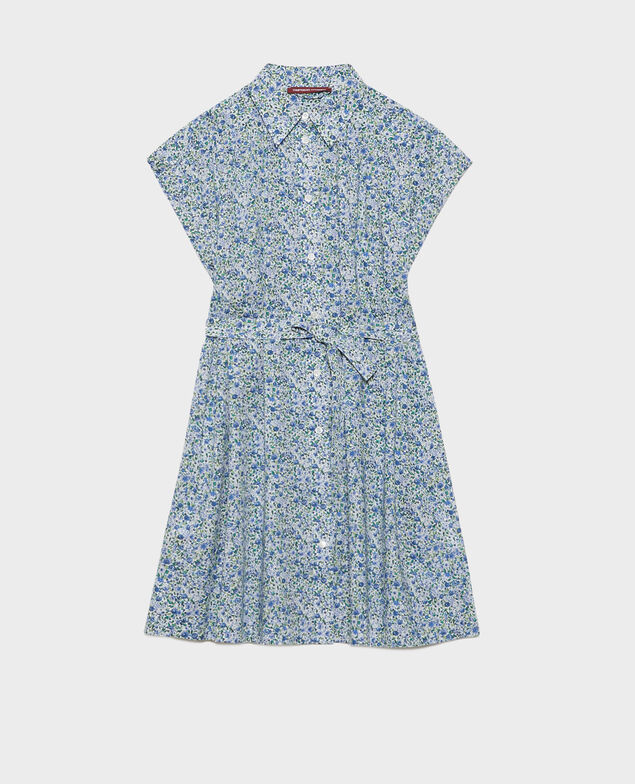 Kurzes Kleid aus Baumwollvoile 7050 92_print_blue