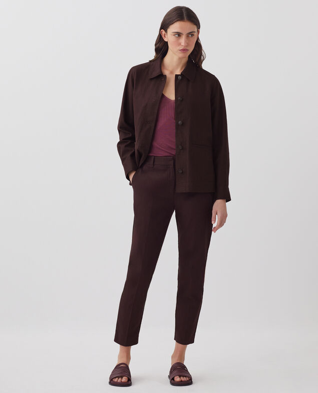 MARGUERITE - Zigarettenhose J790 chocolate plum