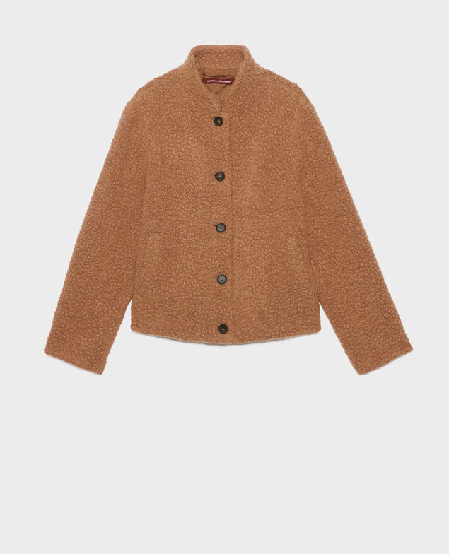Kurzer Blouson aus Mischwolle 8849 31 beige