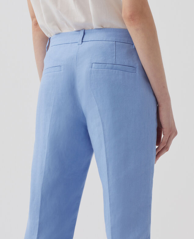 MARGUERITE - Zigarettenhose aus Leinen H612 bel air blue