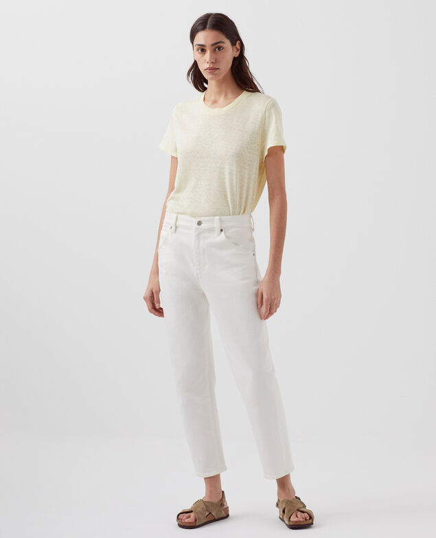 AMANDINE -  T-Shirt mit Rundhalsausschnitt aus Baumwolle H410 tender yellow