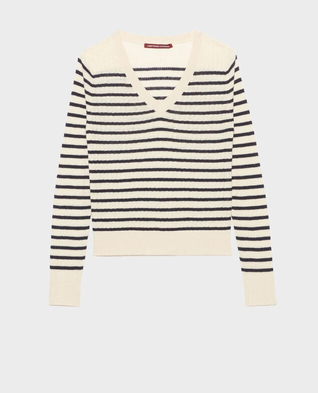 Marinepullover aus Leinen 0692 night_sky_stripes