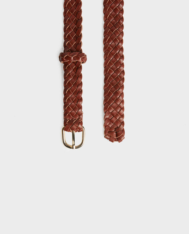 Geflochtener schmaler Ledergürtel 8884 34 brown