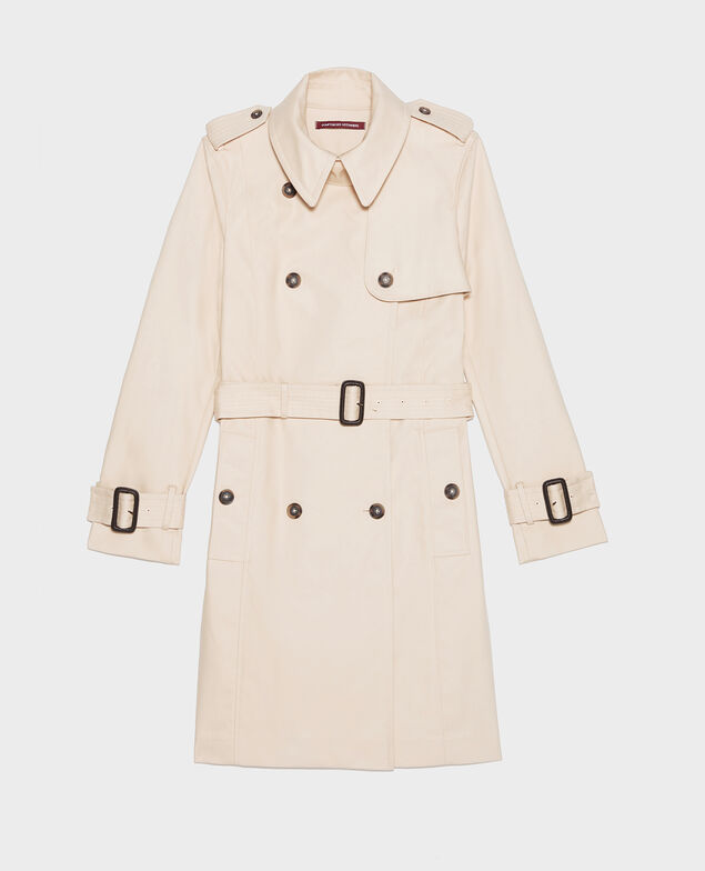 CATHERINE - Ikonischer Trenchcoat aus Baumwolle 4243 smoke_gray